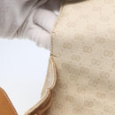 GUCCI Micro GG Canvas Shoulder Bag PVC Leather White Auth BA6747-10