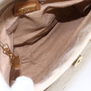 GUCCI Micro GG Canvas Shoulder Bag PVC Leather White Auth BA6747-11