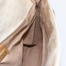 GUCCI Micro GG Canvas Shoulder Bag PVC Leather White Auth BA6747-19