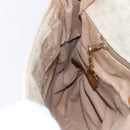 GUCCI Micro GG Canvas Shoulder Bag PVC Leather White Auth BA6747-20