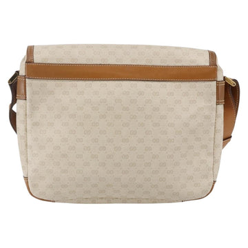 GUCCI Micro GG Canvas Shoulder Bag PVC Leather White Auth BA6747 - 0