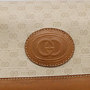 GUCCI Micro GG Supreme Shoulder Bag PVC White Gold Auth BA6748-18