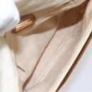 GUCCI Micro GG Supreme Shoulder Bag PVC White Gold Auth BA6748-10