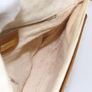 GUCCI Micro GG Supreme Shoulder Bag PVC White Gold Auth BA6748-21