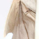 GUCCI Micro GG Supreme Shoulder Bag PVC White Gold Auth BA6748-22