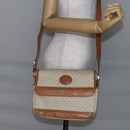 GUCCI Micro GG Supreme Shoulder Bag PVC White Gold Auth BA6748-24