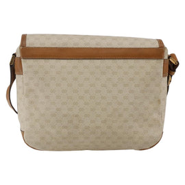 GUCCI Micro GG Supreme Shoulder Bag PVC White Gold Auth BA6748 - 0