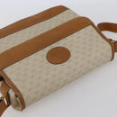 GUCCI Micro GG Supreme Shoulder Bag PVC White Gold Auth BA6748-6