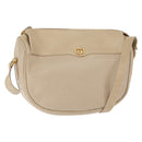 GUCCI Shoulder Bag Leather Beige Gold 001 115 0918 Auth BA6749-1