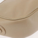 GUCCI Shoulder Bag Leather Beige Gold 001 115 0918 Auth BA6749-12