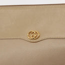 GUCCI Shoulder Bag Leather Beige Gold 001 115 0918 Auth BA6749-15