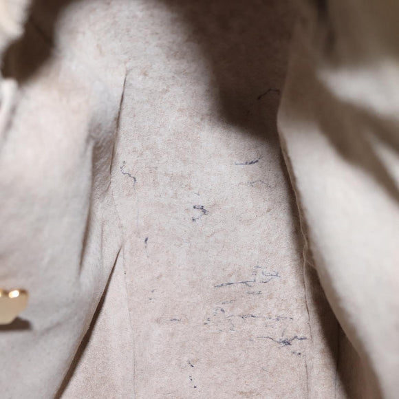 GUCCI Shoulder Bag Leather Beige Gold 001 115 0918 Auth BA6749