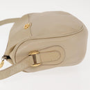 GUCCI Shoulder Bag Leather Beige Gold 001 115 0918 Auth BA6749-5