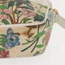 GUCCI Flora Shoulder Bag Canvas Beige Gold 001 093 1050 Auth BA6750-6