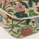 GUCCI Flora Shoulder Bag Canvas Beige Gold 001 093 1050 Auth BA6750-9