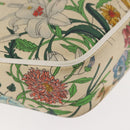 GUCCI Flora Shoulder Bag Canvas Beige Gold 001 093 1050 Auth BA6750-16