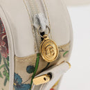 GUCCI Flora Shoulder Bag Canvas Beige Gold 001 093 1050 Auth BA6750-10