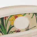 GUCCI Flora Shoulder Bag Canvas Beige Gold 001 093 1050 Auth BA6750-18