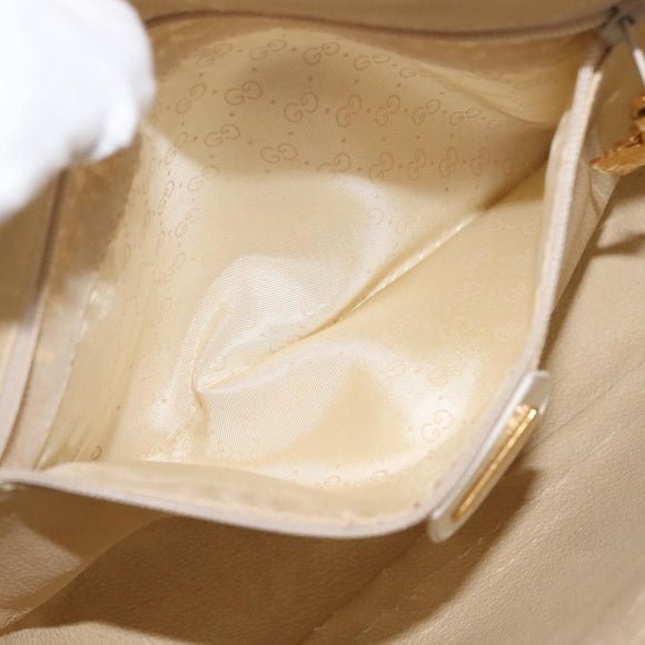 GUCCI Flora Shoulder Bag Canvas Beige Gold 001 093 1050 Auth BA6750