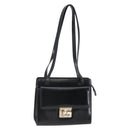 GUCCI Shoulder Bag Leather Black Silver 007 2023 0267 Auth BA6751-1