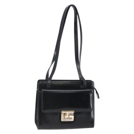 GUCCI Shoulder Bag Leather Black Silver 007 2023 0267 Auth BA6751