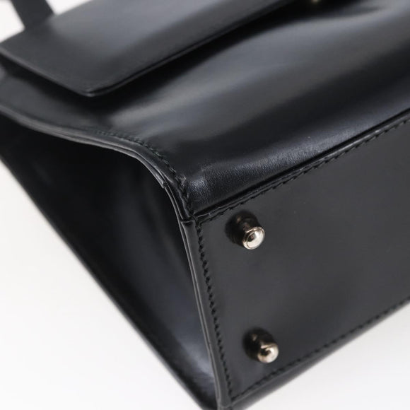 GUCCI Shoulder Bag Leather Black Silver 007 2023 0267 Auth BA6751