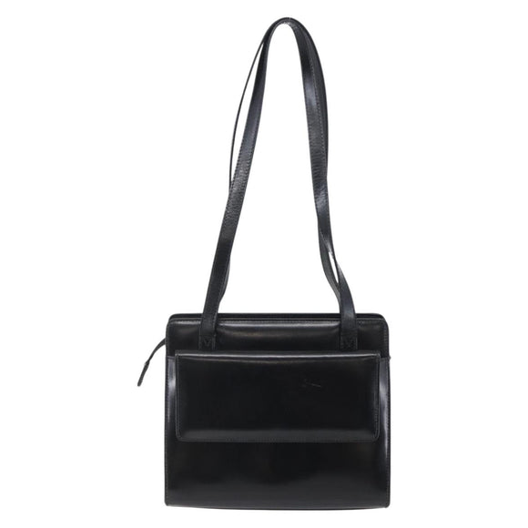 GUCCI Shoulder Bag Leather Black Silver 007 2023 0267 Auth BA6751