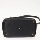 GUCCI Bamboo Hand Bag Suede 2way Black Auth BA6752-5
