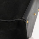 GUCCI Bamboo Hand Bag Suede 2way Black Auth BA6752-17