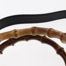 GUCCI Bamboo Hand Bag Suede 2way Black Auth BA6752-14