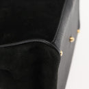GUCCI Bamboo Hand Bag Suede 2way Black Auth BA6753-16