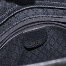 GUCCI Bamboo Hand Bag Suede 2way Black Auth BA6753-20