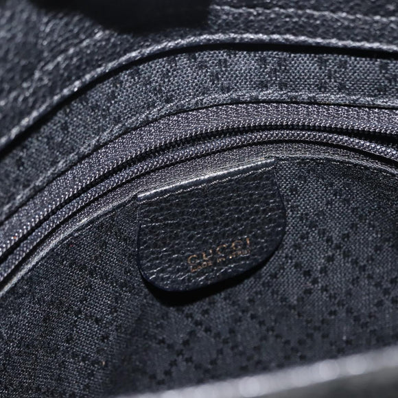 GUCCI Bamboo Hand Bag Suede 2way Black Auth BA6753