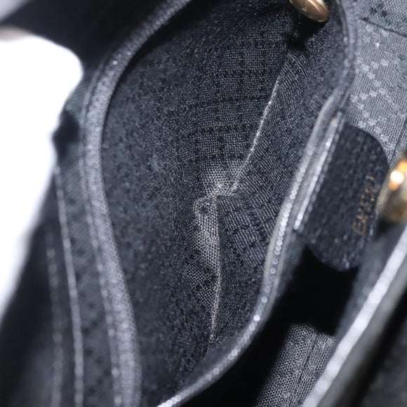 GUCCI Bamboo Hand Bag Suede 2way Black Auth BA6753