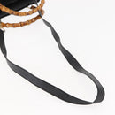 GUCCI Bamboo Hand Bag Suede 2way Black Auth BA6753-8