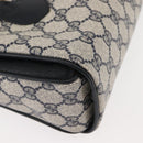 GUCCI GG Supreme Hand Bag PVC Leather Navy Auth BA6754-15
