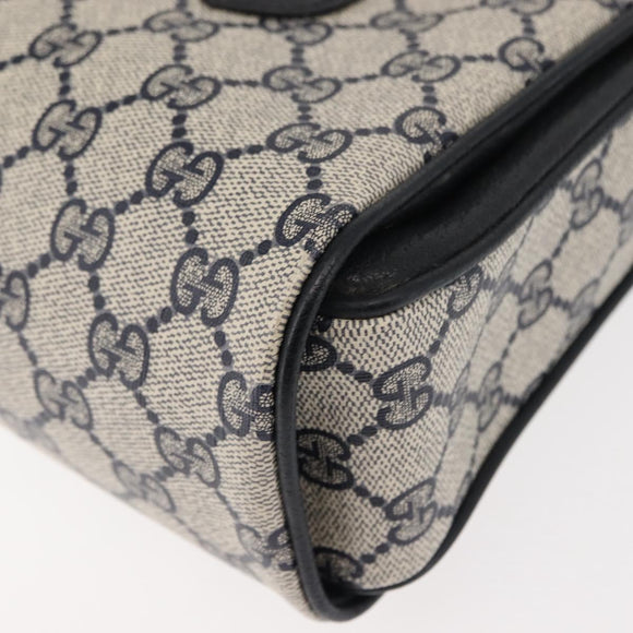 GUCCI GG Supreme Hand Bag PVC Leather Navy Auth BA6754