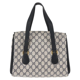 GUCCI GG Supreme Hand Bag PVC Leather Navy Auth BA6754 - 0
