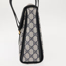 GUCCI GG Supreme Hand Bag PVC Leather Navy Auth BA6754-3