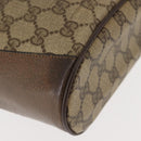 GUCCI GG Canvas Web Sherry Line Shoulder Bag PVC Leather Beige Green Auth BA6758-16