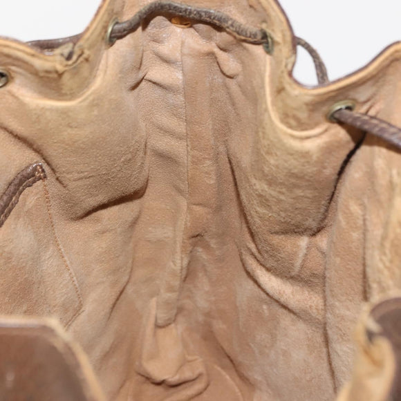 GUCCI GG Canvas Web Sherry Line Shoulder Bag PVC Leather Beige Green Auth BA6758