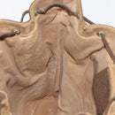 GUCCI GG Canvas Web Sherry Line Shoulder Bag PVC Leather Beige Green Auth BA6758-22