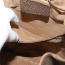 GUCCI GG Canvas Web Sherry Line Shoulder Bag PVC Leather Beige Green Auth BA6758-23