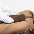 GUCCI GG Canvas Web Sherry Line Shoulder Bag PVC Leather Beige Green Auth BA6758-12