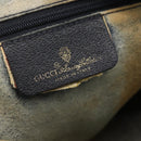 GUCCI GG Canvas Sherry Line Shoulder Bag PVC Leather Navy Red Auth BA6760-18