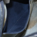 GUCCI GG Canvas Sherry Line Shoulder Bag PVC Leather Navy Red Auth BA6760-23