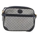 GUCCI Micro GG Canvas Shoulder Bag PVC Leather Navy Auth BA6762-1