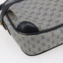 GUCCI Micro GG Canvas Shoulder Bag PVC Leather Navy Auth BA6762-11