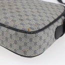 GUCCI Micro GG Canvas Shoulder Bag PVC Leather Navy Auth BA6762-12