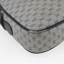 GUCCI Micro GG Canvas Shoulder Bag PVC Leather Navy Auth BA6762-13